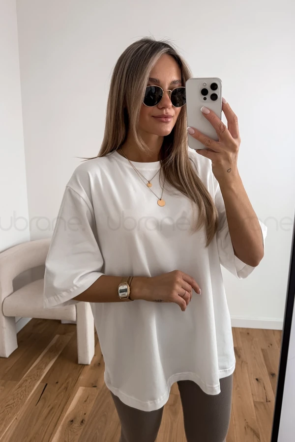 T-SHIRT CHIARA BAWEŁNIANY DŁUŻSZY