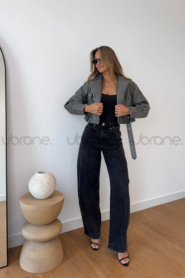 SPODNIE AUSTIN BALLOON KIESZEŃ 3832 - CZERŃ