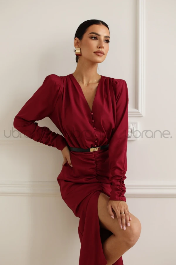 SUKIENKA MAJESTIC MIDI BORDO