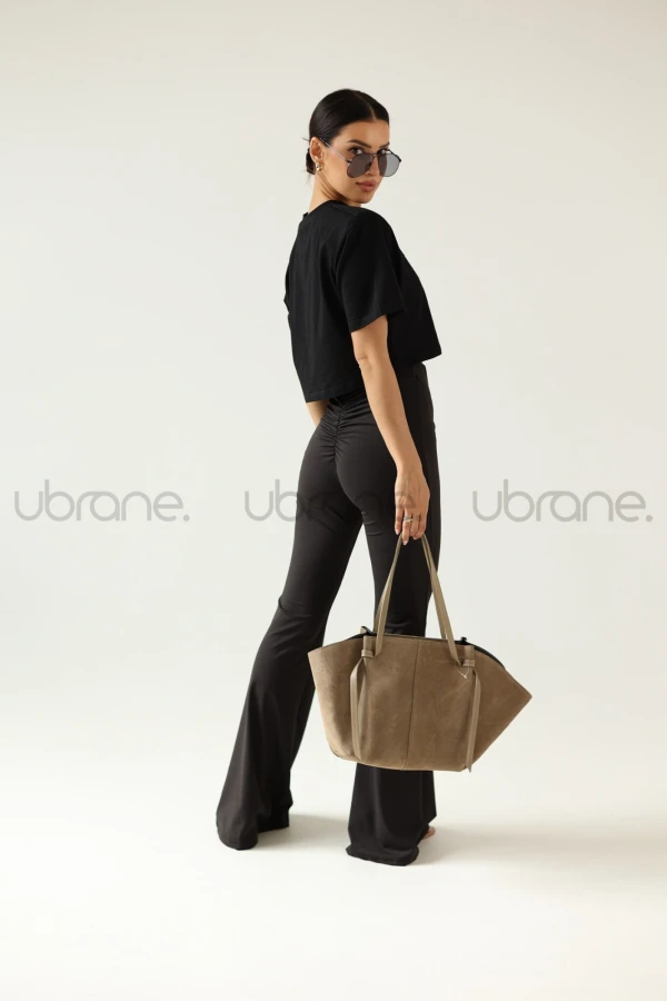 SPODNIE DZWONY FASHION CZARNE 6