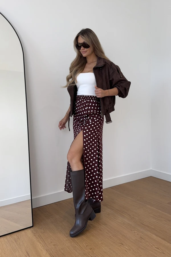 SPÓDNICA CARLA - BURGUND