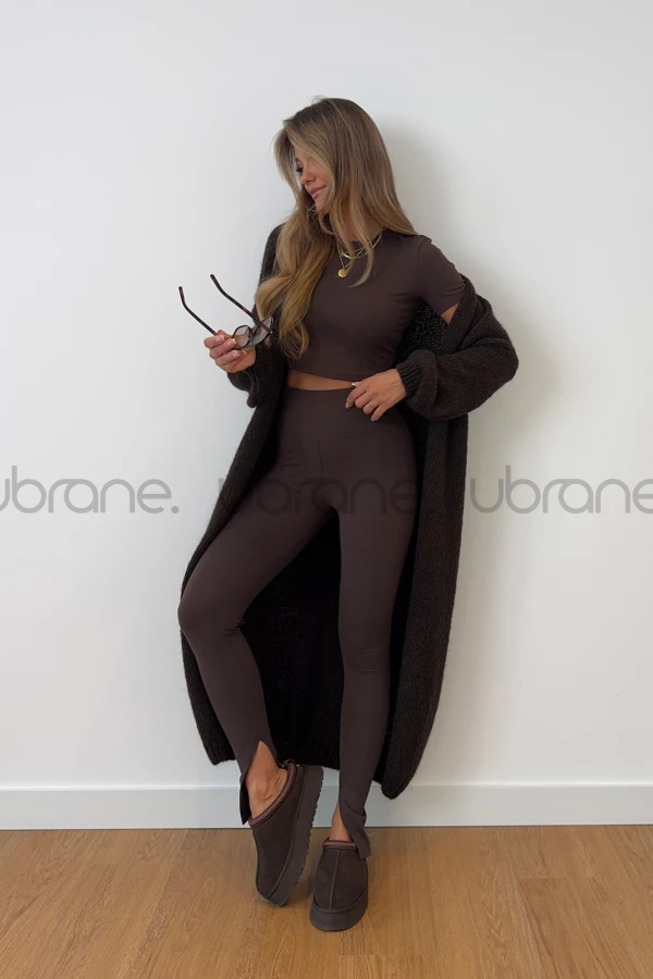 KARDIGAN LONG CZEKOLADA