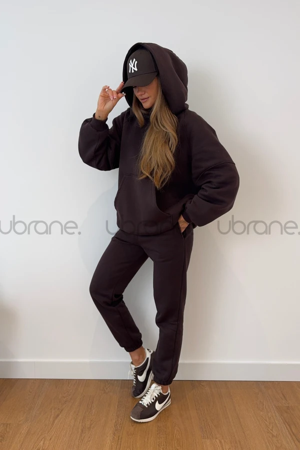 BLUZA CHIARA Z KAPTUREM CZEKOLADA