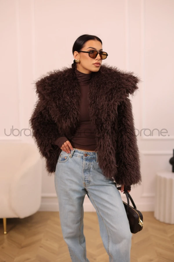 KURTKA LAMA CZEKOLADA 2