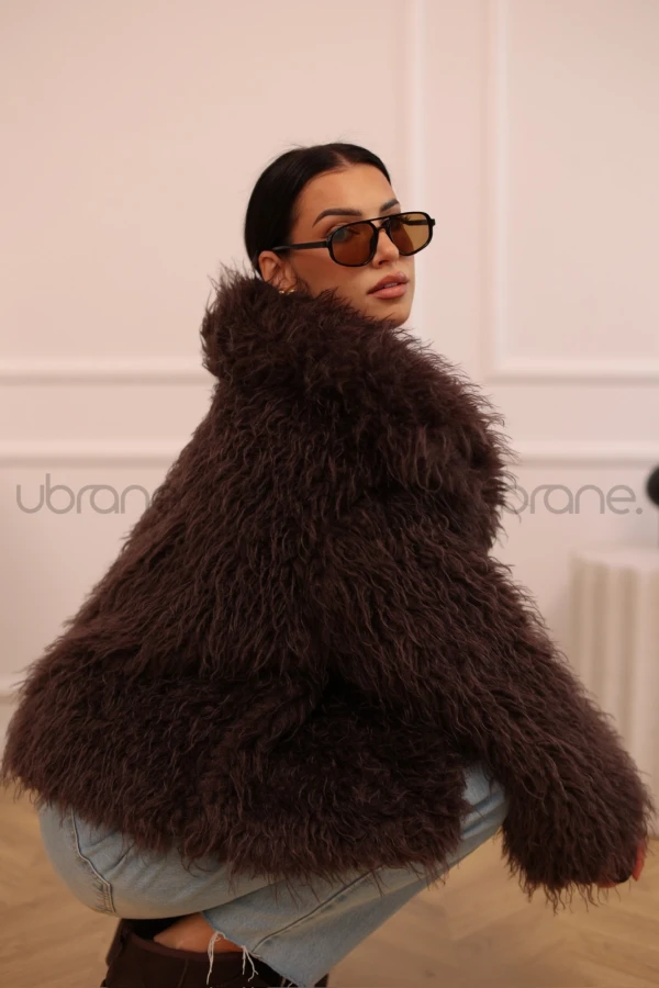 KURTKA LAMA CZEKOLADA 8