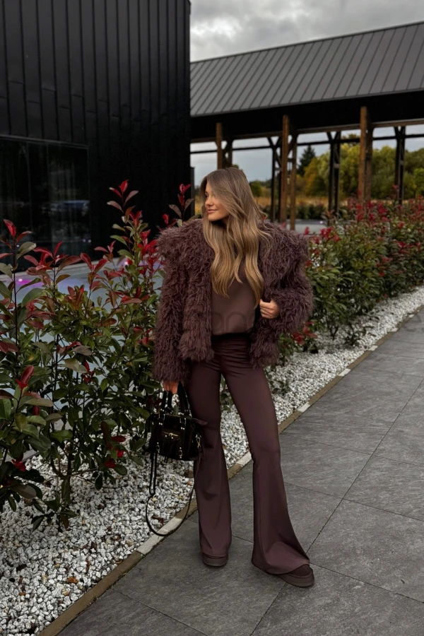 KURTKA LAMA CZEKOLADA 9