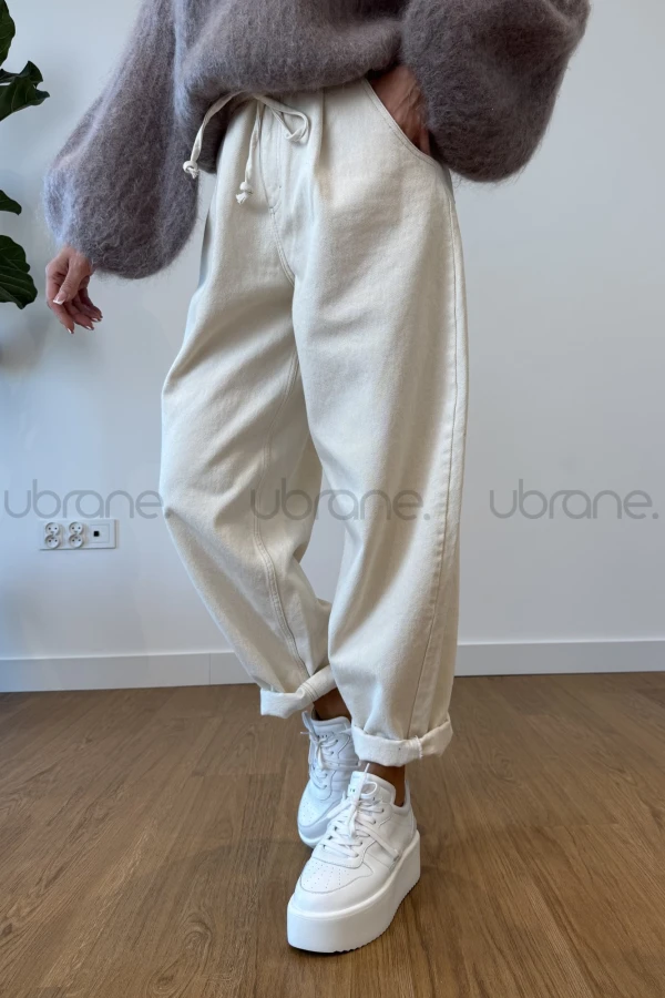 SPODNIE JEANSOWE BEŻOWE COLIN 3