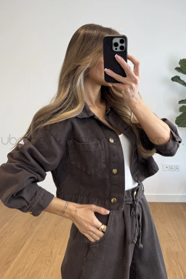 KOSZULA JEANSOWA CZEKOLADOWA COLIN 8