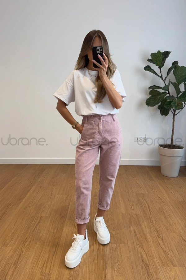 SPODNIE AMSTERDAM SZTRUKSOWE PUDER