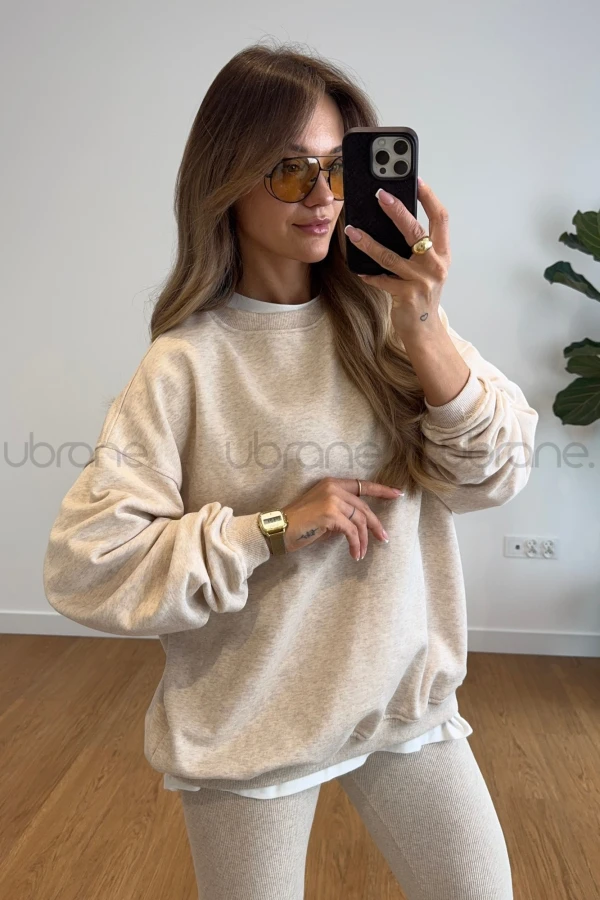 BLUZA CHIARA BAWEŁNIANA BEŻ MELANŻ