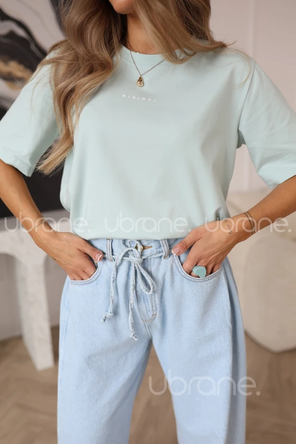 T-SHIRT MINIMAL MIĘTA 1