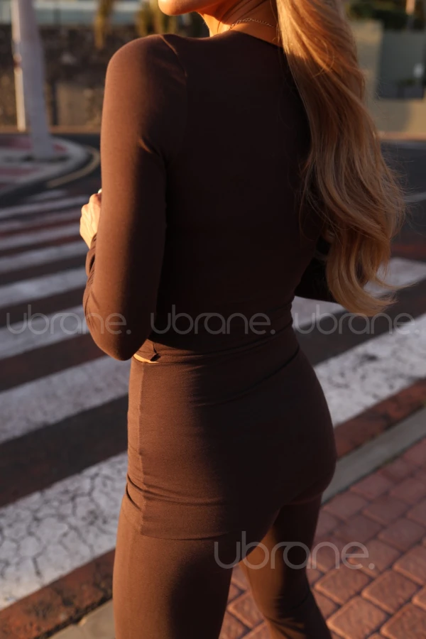 LONGSLEEVE BAWEŁNIANY BY UBRANE CZEKOLADA TIAGO 3