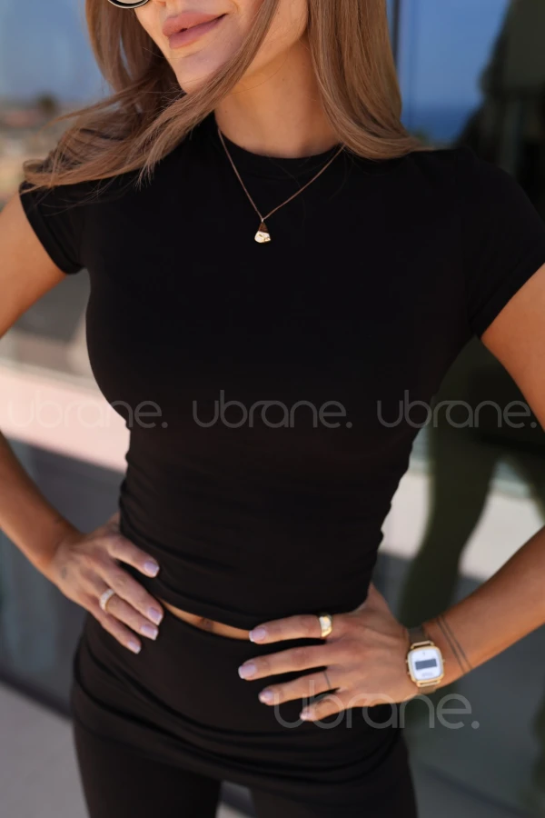 TOP BAWEŁNIANY BY UBRANE CZARNY TIAGO 10